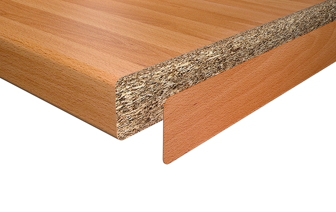 Holz-Dekore mit PF-Kante (doppelrund) bis zu einer Tiefe von 600mm